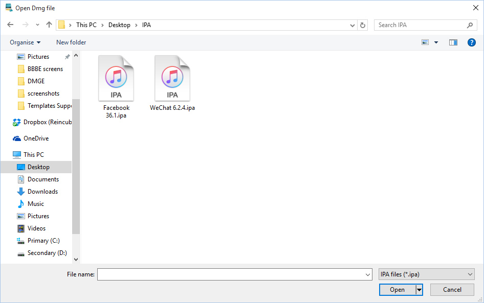 Download mac dmg file windows 10